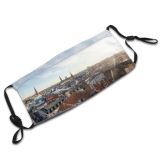 yanfind Christianshavn Capital Frost Cities Sunset Wide Denmark Oresund Frozen Snow City Place Dust Washable Reusable Filter and Reusable Mouth Warm Windproof Cotton Face