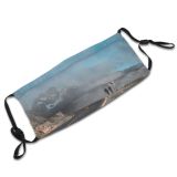 yanfind Ice Glacier Daylight Frost Mountain Road Snowy Clouds Peaks Frozen Altitude High Dust Washable Reusable Filter and Reusable Mouth Warm Windproof Cotton Face