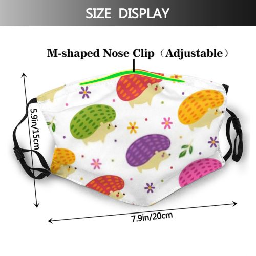 yanfind Abstract Lovely Cute Seamless Colorful Doodle Child Summer Vintage Ornament Baby Design Dust Washable Reusable Filter and Reusable Mouth Warm Windproof Cotton Face