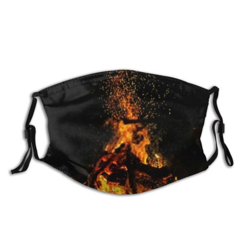 yanfind Camp Wood Beautiful By Campfire Flame Scene Adventure Firewood Camping Light Night Dust Washable Reusable Filter and Reusable Mouth Warm Windproof Cotton Face