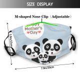 yanfind Isolated Smile Young Cute Mother's Wildlife Child Bear Hug Baby Design Beautiful Dust Washable Reusable Filter and Reusable Mouth Warm Windproof Cotton Face