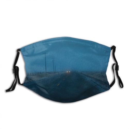 yanfind Country Away Ice Frost Distant Communication From Journey Rural Scene Night Snow Dust Washable Reusable Filter and Reusable Mouth Warm Windproof Cotton Face