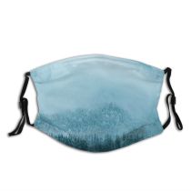 yanfind Lake Frost Frosty Mountain Snowy Forest Scenery Mountains Winter December Outdoor Outdoors Dust Washable Reusable Filter and Reusable Mouth Warm Windproof Cotton Face