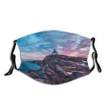 yanfind Idyllic Shore Afterglow Oceanside Sunset Seaside Dawn Enviroment Sea Clouds Beach Tranquil Dust Washable Reusable Filter and Reusable Mouth Warm Windproof Cotton Face