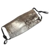 yanfind Winter Rajasthan Morning Natural Atmospheric Landscape Sky Reflection Branch Forest Tree Ranthambore Dust Washable Reusable Filter and Reusable Mouth Warm Windproof Cotton Face