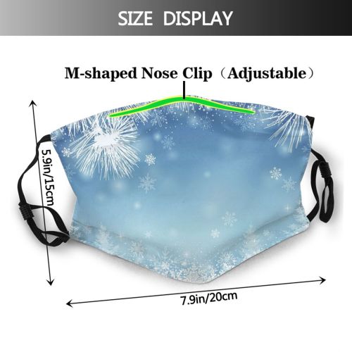 yanfind Ice Design Frost Defocused Polar Scene Tree Snow Evergreen Softness Event Forest Dust Washable Reusable Filter and Reusable Mouth Warm Windproof Cotton Face
