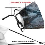 yanfind Ice Lake Daylight Exposure Hike Dawn Forest Mountains Winter Valley Snow Outdoors Dust Washable Reusable Filter and Reusable Mouth Warm Windproof Cotton Face