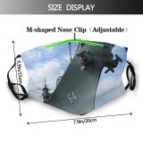 yanfind Landing Vehicle Ship Norfolk Carrier Ship Cruiser Dock Heavy Virginia Warship Aircraft Dust Washable Reusable Filter and Reusable Mouth Warm Windproof Cotton Face