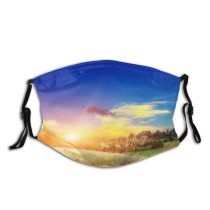 yanfind Cereal Sunlight Beautiful Agricultural Meadow Field Season Spring Scenic Scene Growing Grow Dust Washable Reusable Filter and Reusable Mouth Warm Windproof Cotton Face
