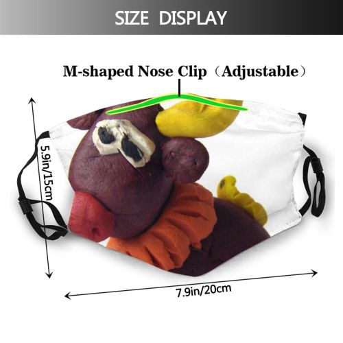 yanfind Figure Christmas Figurine Winter Xmas Comp Stuffed Plush Moose Santa Animation Toy Dust Washable Reusable Filter and Reusable Mouth Warm Windproof Cotton Face