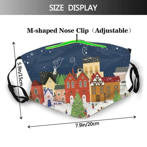 yanfind Enjoyment Star Boys Frozen Girls Ladder Children Togetherness Tree Night Snow Architecture Dust Washable Reusable Filter and Reusable Mouth Warm Windproof Cotton Face
