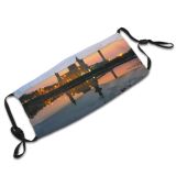 yanfind Lake Sunset Landmark Reflections Evening Dawn Trees Architecture Outdoors Sky Landscape Building Dust Washable Reusable Filter and Reusable Mouth Warm Windproof Cotton Face