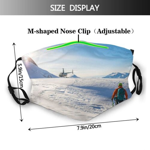 yanfind Exploration Away Ice Columbia Ski Pilot Slope Range Lifestyle Sunset From Coastline Dust Washable Reusable Filter and Reusable Mouth Warm Windproof Cotton Face