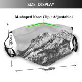 yanfind Ice Glacier Hike Mountain Snowy Rock Forest Frozen High Mountains Peak Winter Dust Washable Reusable Filter and Reusable Mouth Warm Windproof Cotton Face