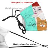 yanfind Abstract Fashion Free Cute Stylish Colorful Feminine Flirting Child Accessories Lady Female Dust Washable Reusable Filter and Reusable Mouth Warm Windproof Cotton Face