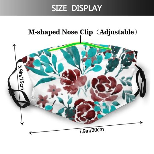 yanfind Abstract Garden Decor Fashion Little Cute Seamless Colorful Beauty Summer Vintage Ornament   Dust Washable Reusable Filter and Reusable Mouth Warm Windproof Cotton Face