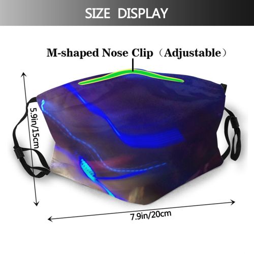 yanfind Experiment Blur Olympic Purple Experimentation Lights Hope Hillsongs Australia Sky United Light Dust Washable Reusable Filter and Reusable Mouth Warm Windproof Cotton Face