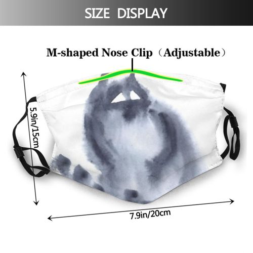 yanfind Attractive Isolated Artwork Cute Wildlife Fauna Raccoon Design Beautiful Pretty Art Watercolor Dust Washable Reusable Filter and Reusable Mouth Warm Windproof Cotton Face