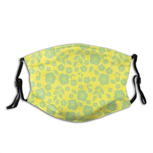 yanfind Abstract Garden Little Cute Hawaii Seamless Colorful Beauty Décor Summer Flowers Vintage Dust Washable Reusable Filter and Reusable Mouth Warm Windproof Cotton Face