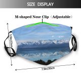 yanfind Highland Lake Natural Wilderness Cloud Landscape Mountain Sky Landforms Zealand Mountainous Reflection Dust Washable Reusable Filter and Reusable Mouth Warm Windproof Cotton Face