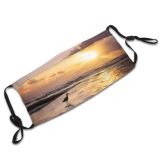 yanfind Enjoyment Atmospheric Tropical Dramatic Mexico Mood Sunset Wide Sandpiper Sand Romantic Spirituality Dust Washable Reusable Filter and Reusable Mouth Warm Windproof Cotton Face