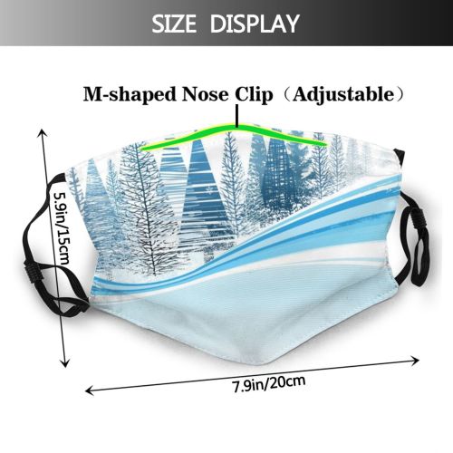 yanfind Ice Social Sport Glowing East Star Landscape Frozen Tree Scene Snow Entertainment Dust Washable Reusable Filter and Reusable Mouth Warm Windproof Cotton Face