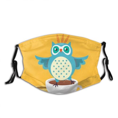 yanfind Cafe Isolated Childish Bird Mug Cute Early Menu Coffee Doodle Humor Sleepy Dust Washable Reusable Filter and Reusable Mouth Warm Windproof Cotton Face