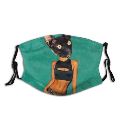 yanfind Abstract Country Swag Lay Outfit Fashion Contemporary Artwork Cat Club Swimsuit Charismatic Dust Washable Reusable Filter and Reusable Mouth Warm Windproof Cotton Face