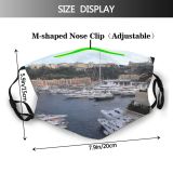 yanfind Marina Harbor Monaco Waterway Monte Formula Vehicle Yacht Luxury Dock Boat Port Dust Washable Reusable Filter and Reusable Mouth Warm Windproof Cotton Face