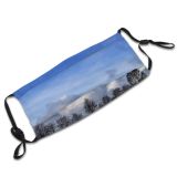 yanfind Field Sky Field Natural Atmospheric Sun Autumn Cloud Landscape Sky Clouds Tree Dust Washable Reusable Filter and Reusable Mouth Warm Windproof Cotton Face