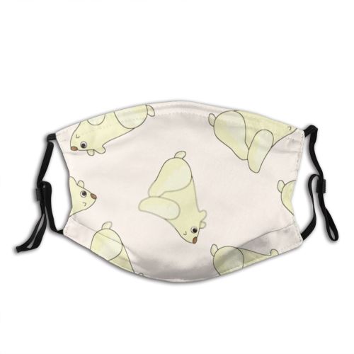 yanfind Isolated Farm Cute Seamless Wildlife Bear Design Wild Funny Polar Cartoon Dust Washable Reusable Filter and Reusable Mouth Warm Windproof Cotton Face