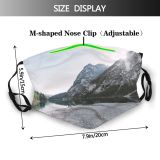 yanfind Ice Lake Daylight Mountain Forest River Scenery Mountains Peak Outdoors Snow Trees Dust Washable Reusable Filter and Reusable Mouth Warm Windproof Cotton Face