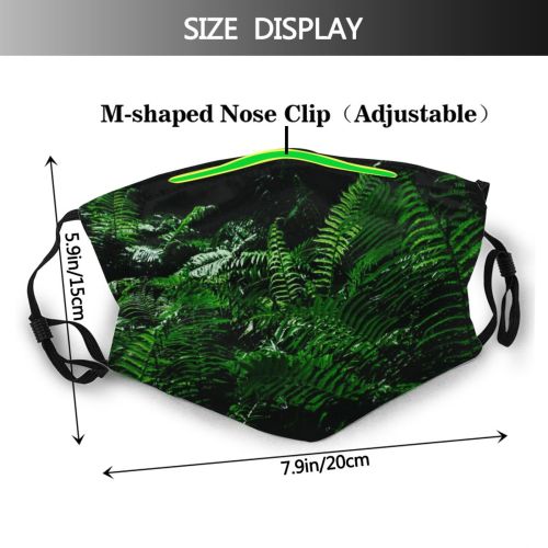 yanfind Iphone Forest Frond Plants Rain Fern Leaves Dark Trees Outdoors Light Rainforest Dust Washable Reusable Filter and Reusable Mouth Warm Windproof Cotton Face