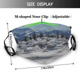 yanfind France Landscape Tranquility Tree Scene Snow Sky Scenics Mountain Non Temperature Outdoors Dust Washable Reusable Filter and Reusable Mouth Warm Windproof Cotton Face