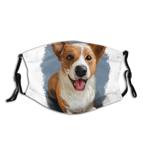 yanfind Isolated Lovely Movable Happiness Fur Faithful Clipart Cute Active Friendly Colorful Dog Dust Washable Reusable Filter and Reusable Mouth Warm Windproof Cotton Face