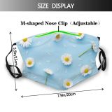 yanfind  Spring Flower Camomile Garden Plant Chamomile Beautiful Bloom Natural Floral Summer Dust Washable Reusable Filter and Reusable Mouth Warm Windproof Cotton Face