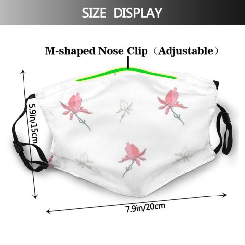 yanfind  Spring Flower Decor Trendy Vintage Blooming Drawn  Plant Chinese Decorative Dust Washable Reusable Filter and Reusable Mouth Warm Windproof Cotton Face