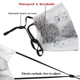 yanfind Winter Sky Trees Tree Branch Frost Winter Freezing Atmospheric Snow Snow Dust Washable Reusable Filter and Reusable Mouth Warm Windproof Cotton Face