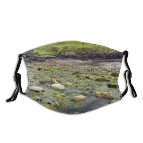 yanfind Coast Coastline Watercourse Beach Highland Sky Scotland Grass Rock Grass Castle Algae Dust Washable Reusable Filter and Reusable Mouth Warm Windproof Cotton Face