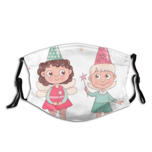 yanfind Isolated Smile Little Cute Dress Kid Cheerful Child Curly Doodle Magic Summer Dust Washable Reusable Filter and Reusable Mouth Warm Windproof Cotton Face
