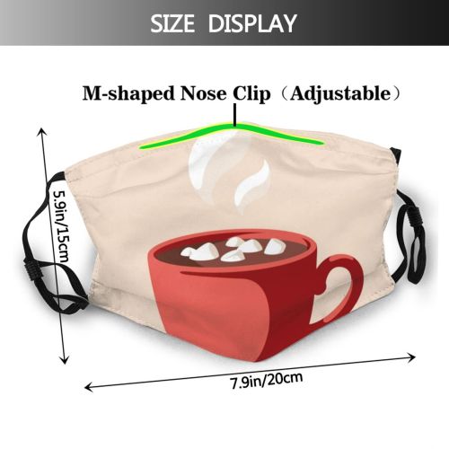 yanfind Cup Tea Hot Cappuccino Design Restaurant Milk Handle Steam Space Art Mocha Dust Washable Reusable Filter and Reusable Mouth Warm Windproof Cotton Face