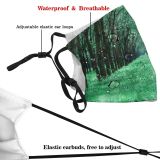 yanfind Idyllic Daylight Park Forest Plants Branches Tranquil Scenery Grass Trees Season Guidance Dust Washable Reusable Filter and Reusable Mouth Warm Windproof Cotton Face