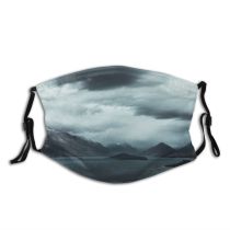 yanfind Lake Sunset Frosty Dawn Storm Mountain Sea Clouds Stormy Beach Paradise Outdoors Dust Washable Reusable Filter and Reusable Mouth Warm Windproof Cotton Face