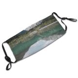 yanfind Lake Daylight Reflections Mountain Peaks River Mountains Snow Outdoors Trees Rocks Woods Dust Washable Reusable Filter and Reusable Mouth Warm Windproof Cotton Face