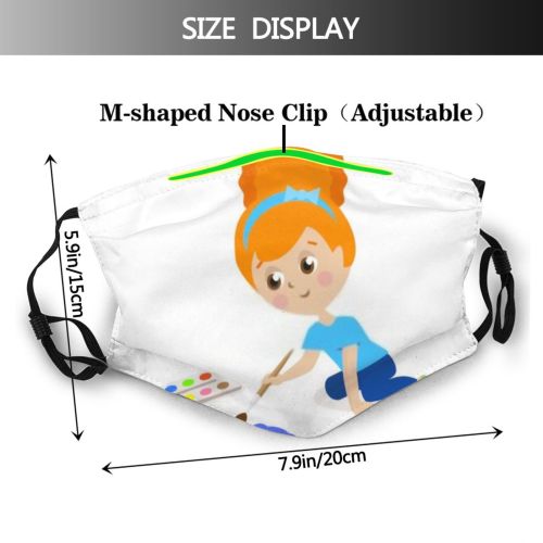 yanfind Isolated Canvas Brush Young Picture Little Cute Tool Preschool Colorful Lesson Kid Dust Washable Reusable Filter and Reusable Mouth Warm Windproof Cotton Face