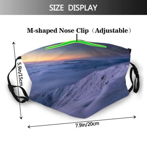 yanfind Dawn Ice Atmospheric Castleton Glowing Dramatic Jupiter Mood Hill Landscape Majestic Outer Dust Washable Reusable Filter and Reusable Mouth Warm Windproof Cotton Face