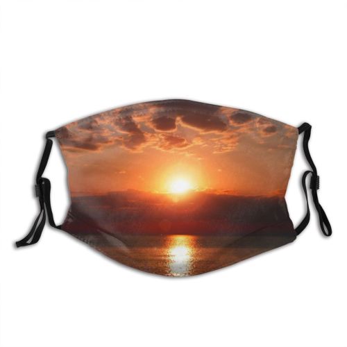 yanfind Lake Golden Galaxy Sunset Iphone Dawn Sea Clouds Beach Sky Dusk Ocean Dust Washable Reusable Filter and Reusable Mouth Warm Windproof Cotton Face
