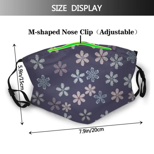 yanfind Blossom Spring Flower Life Vintage Trendy Flora Romantic Watercolor Retro Peony Fashionable Dust Washable Reusable Filter and Reusable Mouth Warm Windproof Cotton Face