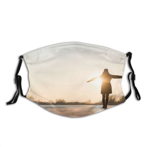 yanfind Ice Sliding Slovakia Wide Landscape Arms Frozen Stretching Warm Carefree Young Raised Dust Washable Reusable Filter and Reusable Mouth Warm Windproof Cotton Face