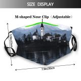 yanfind Lake Focus Dawn Tower Traditional River Mountains Winter Beautifu Castle Church Snow Dust Washable Reusable Filter and Reusable Mouth Warm Windproof Cotton Face